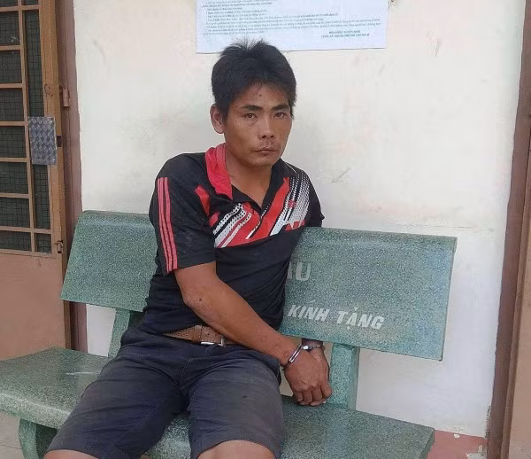 Đối tượng Dương tại cơ quan Công an.