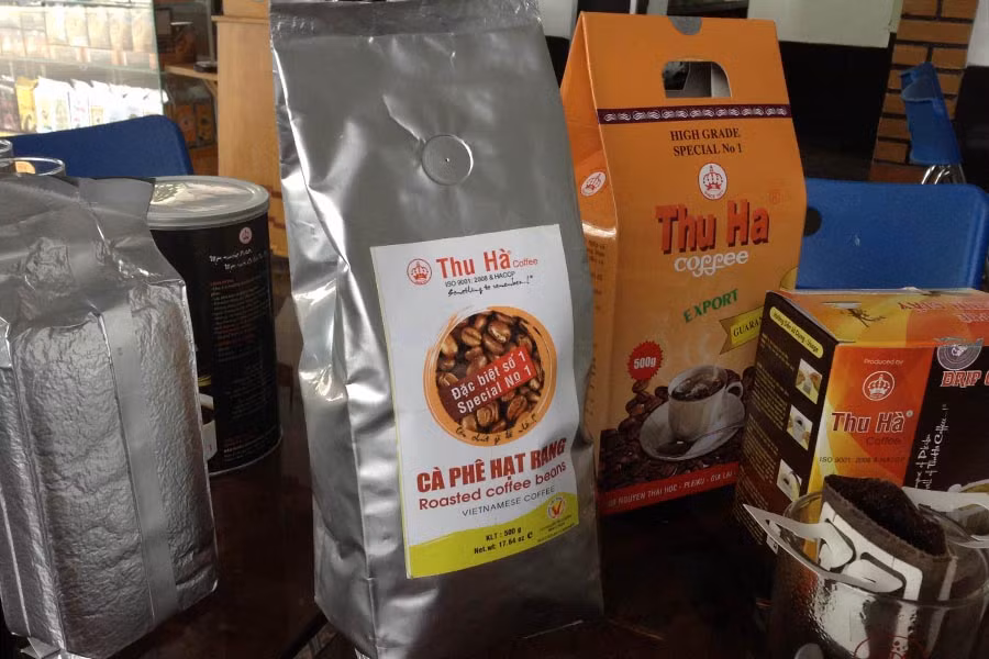 Cà phê Thu Hà đã được cấp giấy chứng nhận đăng ký nhãn hiệu. Ảnh: Lê Lan