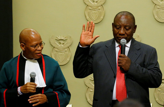 Tân tổng thống Cyril Ramaphosa.