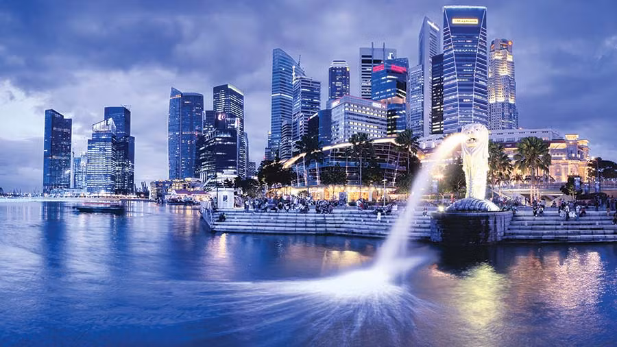  Tượng Merlion-biểu tượng của Singapore. Ảnh: internet