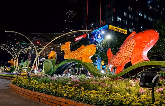  Những đại cảnh, tiểu cảnh đẹp mắt và đa dạng tại đường hoa 2018. 