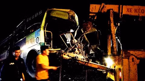 Hiện trường vụ tai nạn.