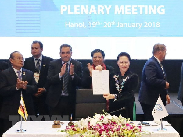 Chủ tịch Quốc hội Nguyễn Thị Kim Ngân với tuyên bố chung APPF-26.