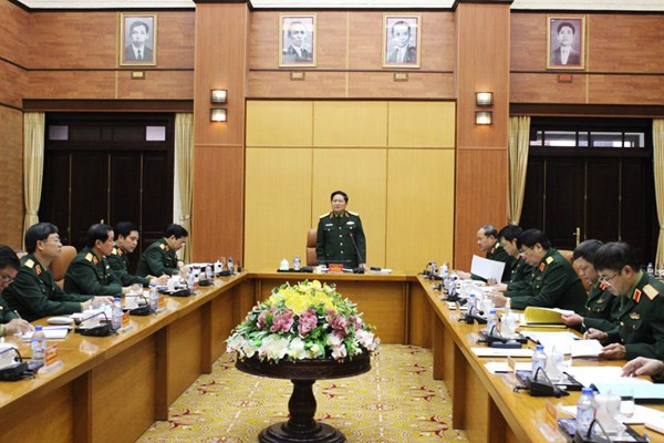 Quang cảnh buổi làm việc. (Nguồn: Bộ Quốc phòng)