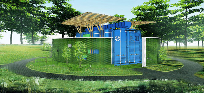 Phương án thiết kế nhà vệ sinh ở công viên Yên Sở
