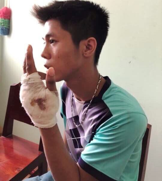  Nguyễn Hữu Tình tại cơ quan công an - Ảnh: Công an cung cấp