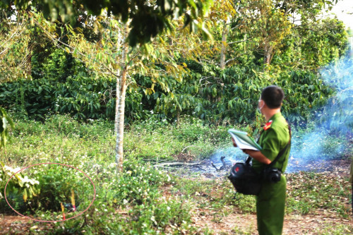 Khu vực nơi phát hiện vụ việc.