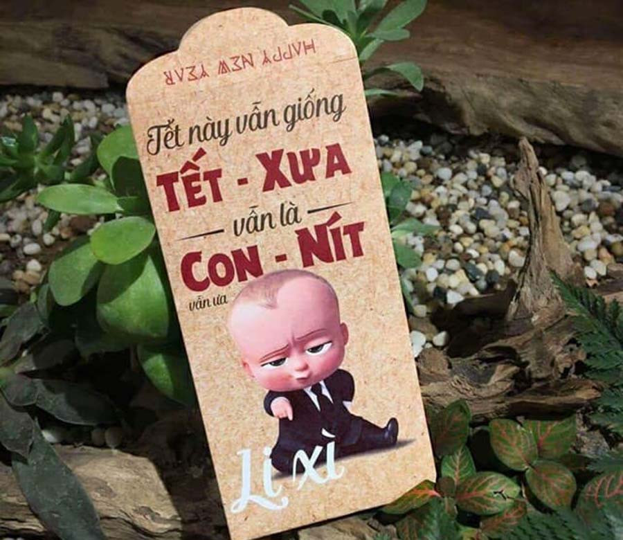 Cận cảnh một mẫu phong bao lì xì siêu dễ thương. Ảnh: Hải Lê Cận cảnh một mẫu phong bao lì xì siêu dễ thương. Ảnh: Hải Lê