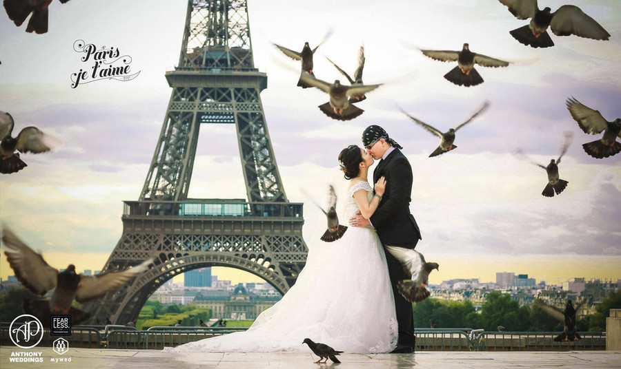 Ảnh cưới chụp tại Paris (Pháp) - Ảnh: Anthony Phung