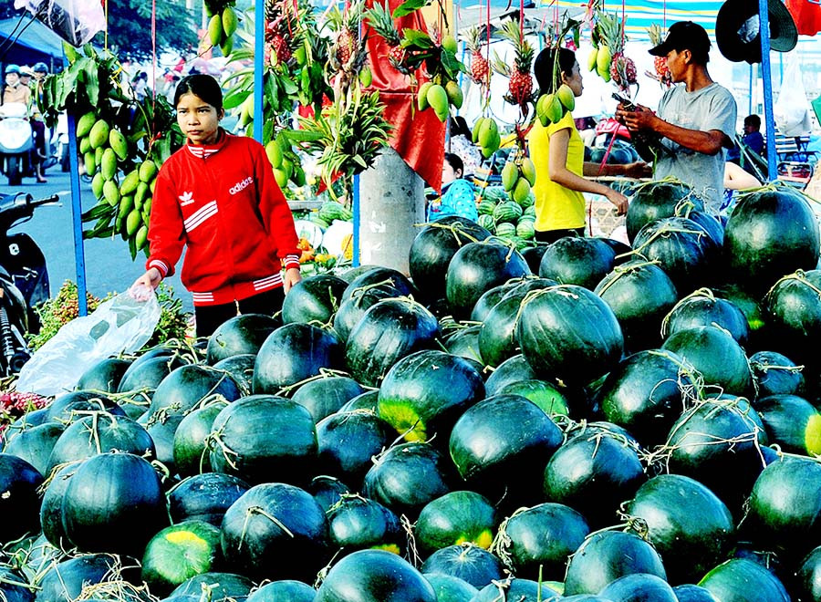 Dưa hấu miền Tây phục vụ người dân ngày tết