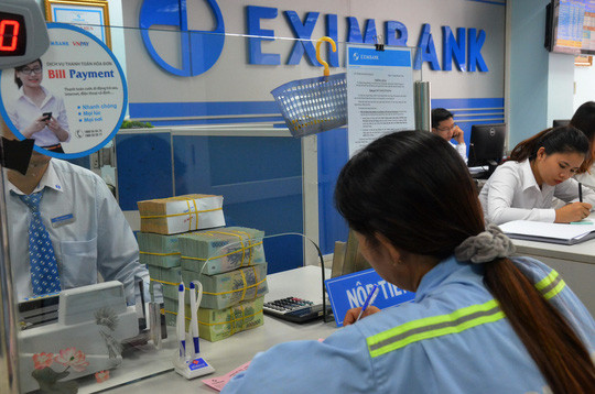  Một phòng giao dịch của Eximbank ở TP HCM. (Ảnh chỉ có tính minh họa)