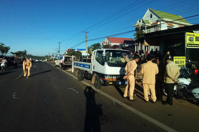 Hiện trường vụ tai nạn.