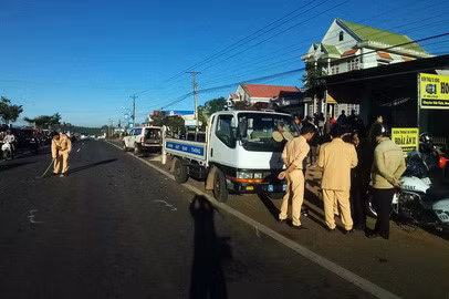 Hiện trường vụ tai nạn.