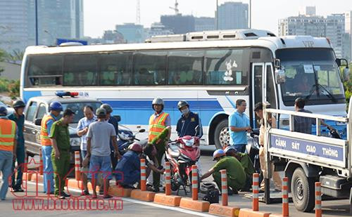 Hiện trường vụ tai nạn.