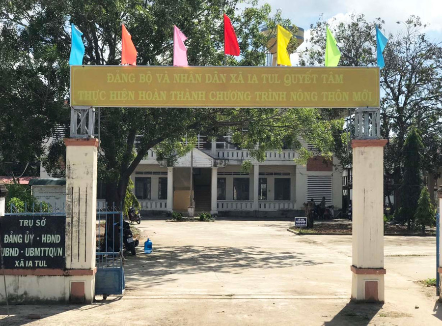 Trụ sở UBND xã Ia Tul, huyện Ia Pa. Ảnh: Lê Anh