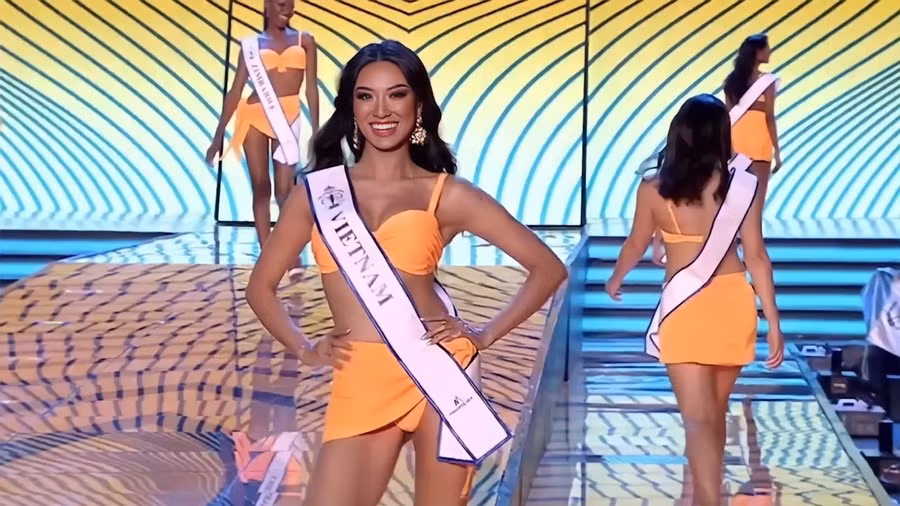 Kim Duyên nóng bỏng khi trình diễn bikini. Ảnh: Fanpage Miss Supranational Vietnam