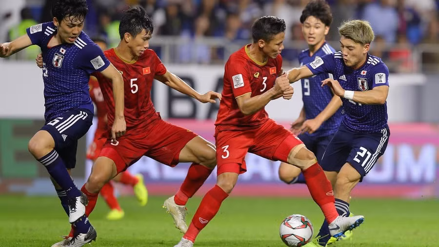 Tuyển Việt Nam tại vòng chung kết Asian Cup 2019 ngay sau chức vô địch AFF Cup 2018. Ảnh: AFC