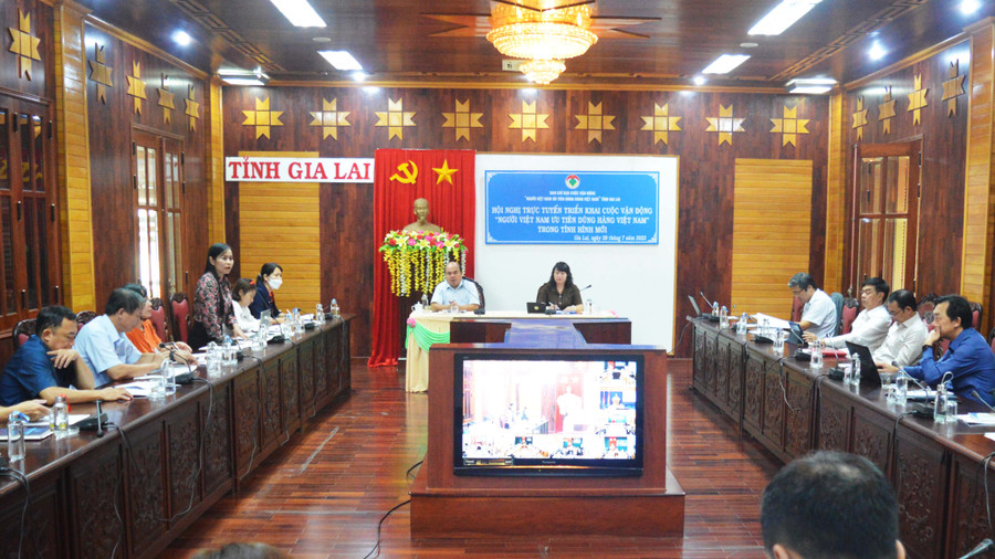 Quang cảnh hội nghị tại điểm cầu chính, hội trường 2-9. Ảnh: Anh Huy