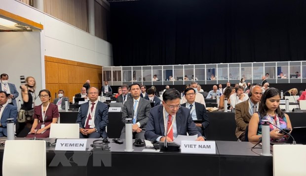 Thứ trưởng Ngoại giao Phạm Quang Hiệu phát biểu tại hội nghị. (Ảnh: Khắc Hiếu/TTXVN)  Thứ trưởng Ngoại giao Phạm Quang Hiệu phát biểu tại hội nghị. (Ảnh: Khắc Hiếu/TTXVN)