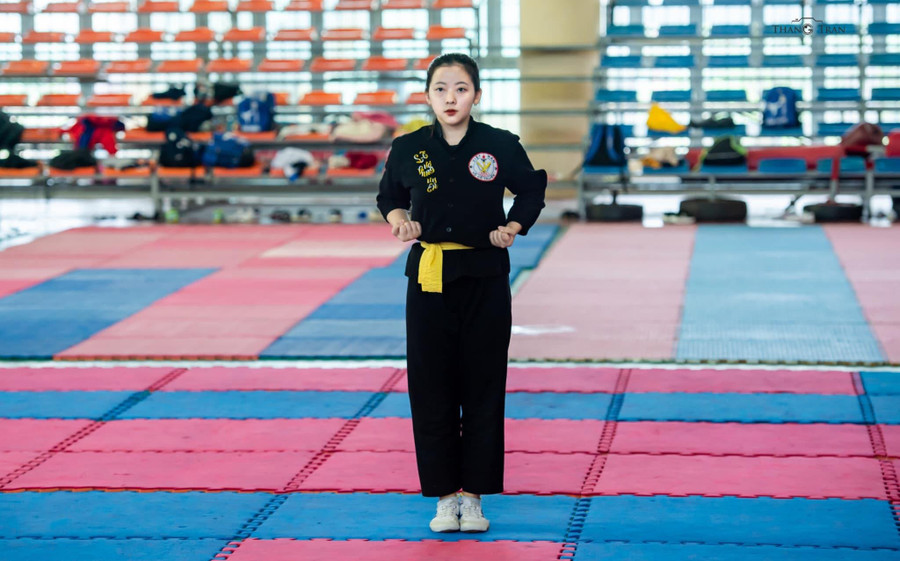 Phương Uyên có sở thích tập luyện võ thuật từ nhỏ. Ảnh: NVCC