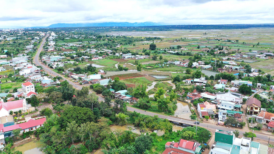  Một góc xã An Phú nhìn từ trên cao. Ảnh: Hồng Thi