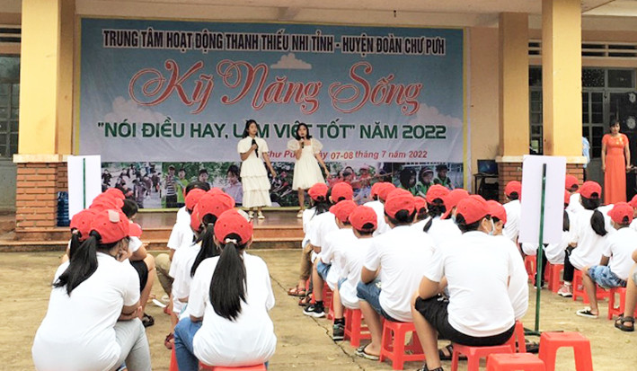  Trại hè kỹ năng thiếu nhi Chư Pưh. Ảnh: Hà Đức Thành