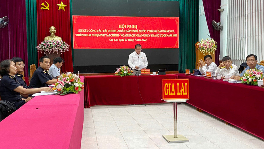 Quang cảnh Hội nghị tại điểm cầu tỉnh Gia Lai. Ảnh: Sơn Ca  Quang cảnh Hội nghị tại điểm cầu tỉnh Gia Lai. Ảnh: Sơn Ca