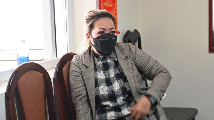 Đối tượng Lê Thị Bạch Tuyết tại cơ quan công an Đối tượng Lê Thị Bạch Tuyết tại cơ quan công an