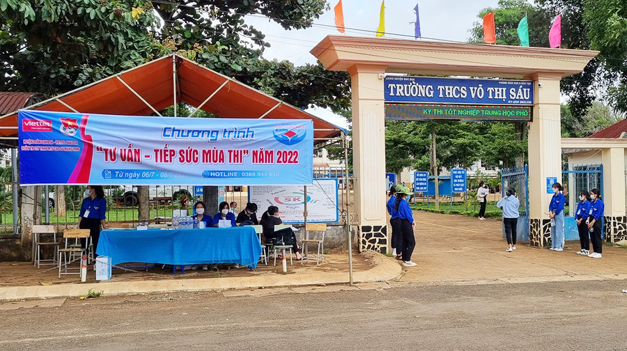 Điểm thi Trường THCS Võ Thị Sáu (thị trấn Đak Đoa, huyện Đak Đoa). Ảnh: Hà Phương