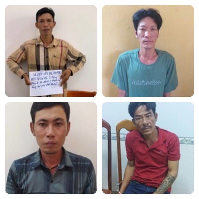 4 "siêu trộm" liên quan bị cơ quan công an bắt tạm giam (ảnh Công an cung cấp) 4