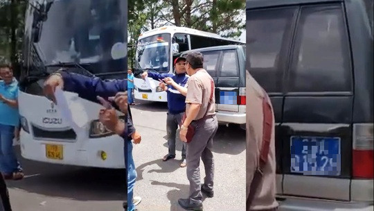 Hình ảnh "cò mứt" tranh giành khách làm xấu xí hình ảnh du lịch Đà Lạt. (Ảnh cắt từ clip, nguồn NLĐO) Hình ảnh