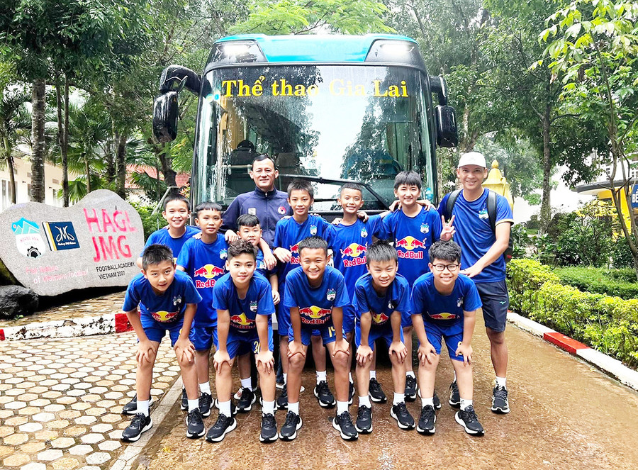 Nòng cốt của U11 Gia Lai là các cầu thủ của Học viện Hoàng Anh Gia Lai. Ảnh: Văn Ngọc