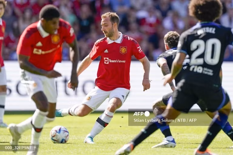 Eriksen vào sân và thi đấu khá tốt. Ảnh: AFP