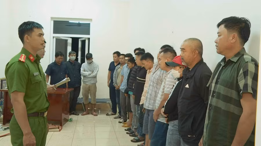 Các nghi phạm bị Cơ quan Công an bắt tạm giam. Ảnh nguồn TNO