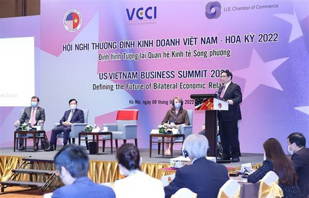 Thủ tướng Phạm Minh Chính dự Hội nghị Thượng đỉnh Kinh doanh Việt Nam-Hoa Kỳ tháng 3/2022. (Ảnh: Dương Giang/TTXVN) Thủ tướng Phạm Minh Chính dự Hội nghị Thượng đỉnh Kinh doanh Việt Nam-Hoa Kỳ tháng 3/2022. (Ảnh: Dương Giang/TTXVN)