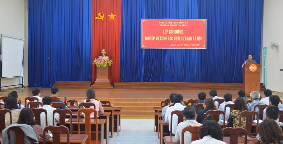  Quang cảnh lễ khai giảng. Ảnh: Anh Huy