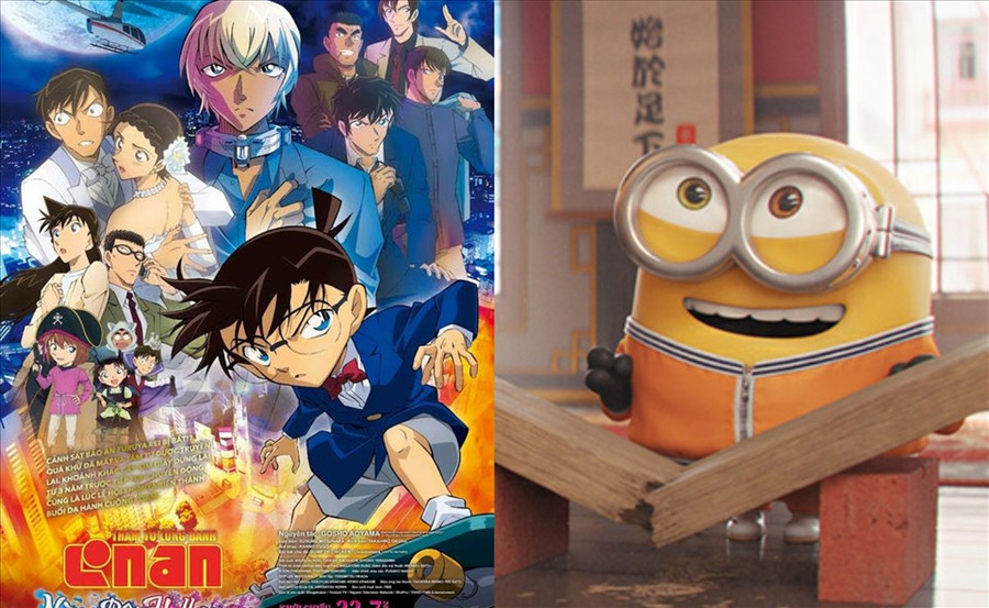 Bom tấn Minions, Thám tử lừng danh Conan đang chiếm ưu thế phòng vé Việt. Ảnh: NSX
