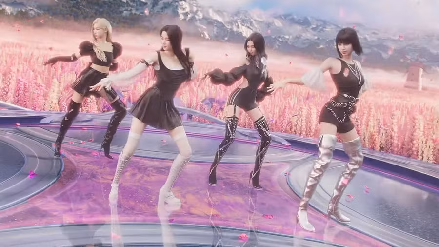 Các nhân vật ảo của nhóm trong MV. Ảnh: Cắt từ clip