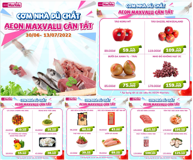 Người tiêu dùng có thể tận dụng các chương trình khuyến mãi, giảm giá từ các siêu thị, cửa hàng để giảm bớt chi tiêu trong bối cảnh 'bão giá' hàng tiêu dùng. (Ảnh chụp màn hình) Người tiêu dùng có thể tận dụng các chương trình khuyến mãi, giảm giá từ các siêu thị, cửa hàng để giảm bớt chi tiêu trong bối cảnh 'bão giá' hàng tiêu dùng. (Ảnh chụp màn hình)