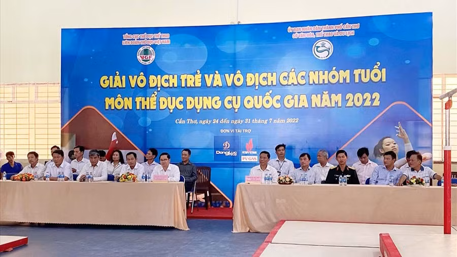 TP. Cần Thơ lần đầu tiên đăng cai tổ chức Giải Vô địch trẻ và vô địch các nhóm tuổi môn Thể dục dụng cụ Quốc gia năm 2022. Ảnh: Báo Lao Động