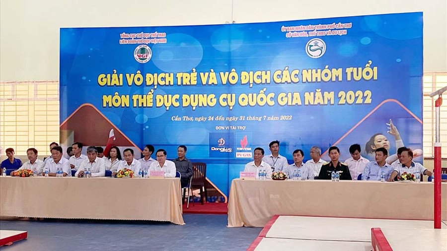 TP. Cần Thơ lần đầu tiên đăng cai tổ chức Giải Vô địch trẻ và vô địch các nhóm tuổi môn Thể dục dụng cụ Quốc gia năm 2022. Ảnh: Báo Lao Động