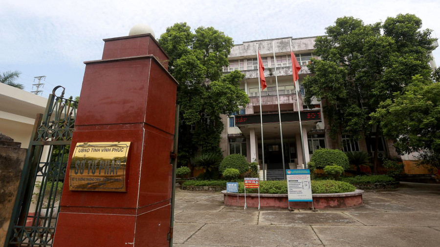 Trụ sở Sở Tư pháp tỉnh Vĩnh Phúc. Ảnh: Trần Cường