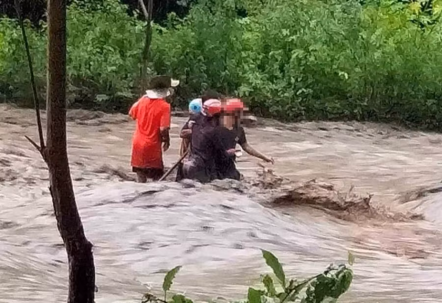 Hình ảnh các nạn nhân trước khi bị lũ cuốn trôi. Ảnh nguồn VOV