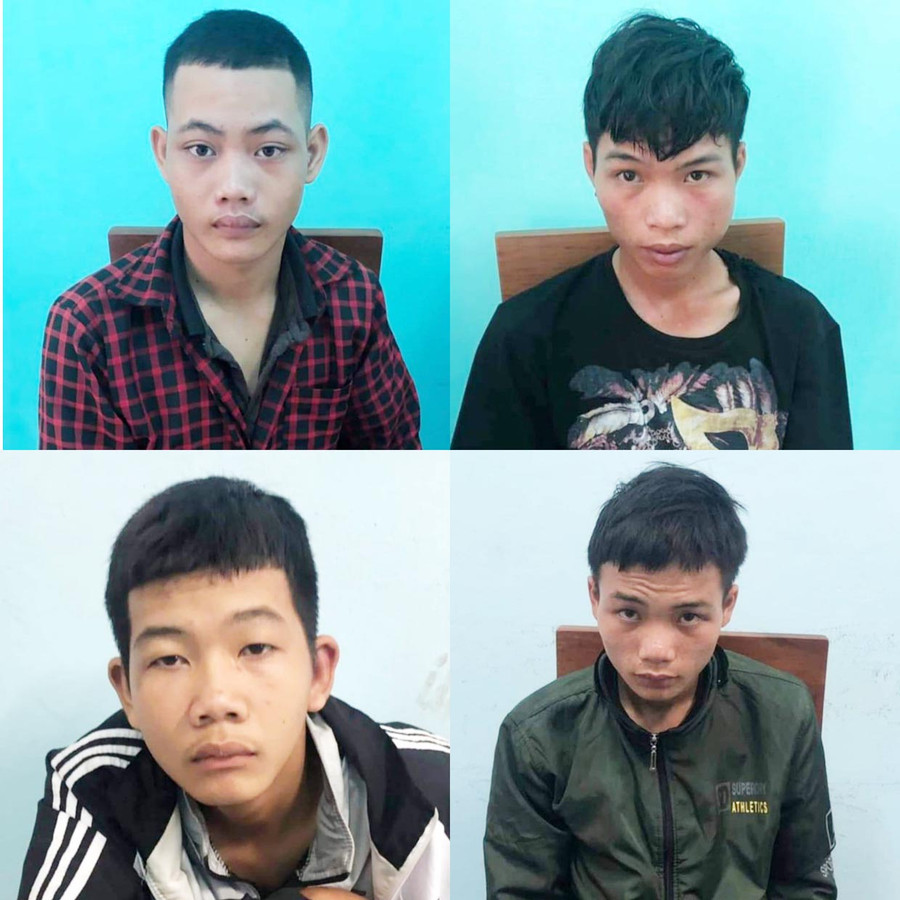 4 đối tượng trộm cắp tài sản bị bắt giữ tại cơ quan Công an. Ảnh Công an huyện Chư Prông cung cấp 4 đối tượng thực hiện hành vi trộm cắp tài sản.Ảnh-Công an huyện Chư Prông cung cấp.jpg