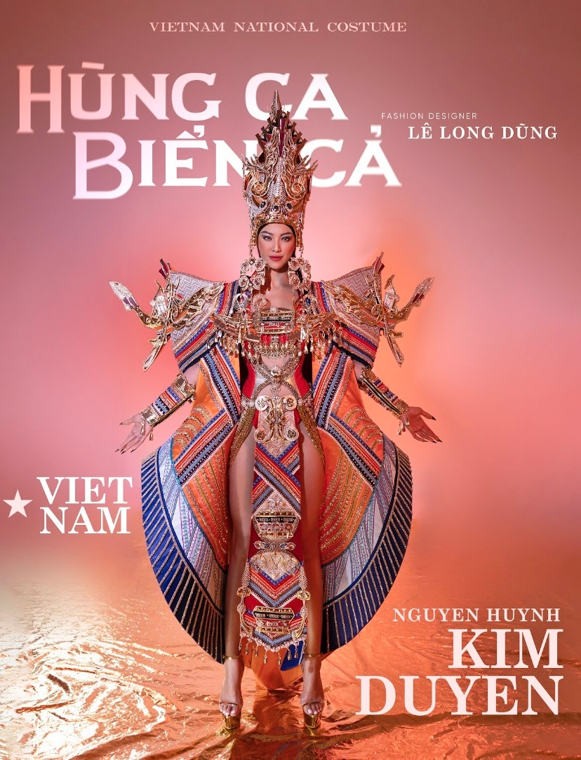  Hùng ca biển cả chính là trang phục dân tộc mà Kim Duyên mang đến Miss Supranational 2022. Ảnh: MUV