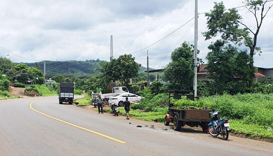 Hiện trường vụ tai nạn. Ảnh: Lê Anh