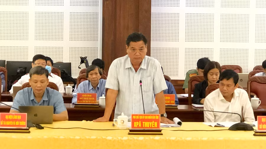 3 Phó Chủ tịch UBND tỉnh Kpă Thuyên phát biểu tại buổi làm việc..jpg