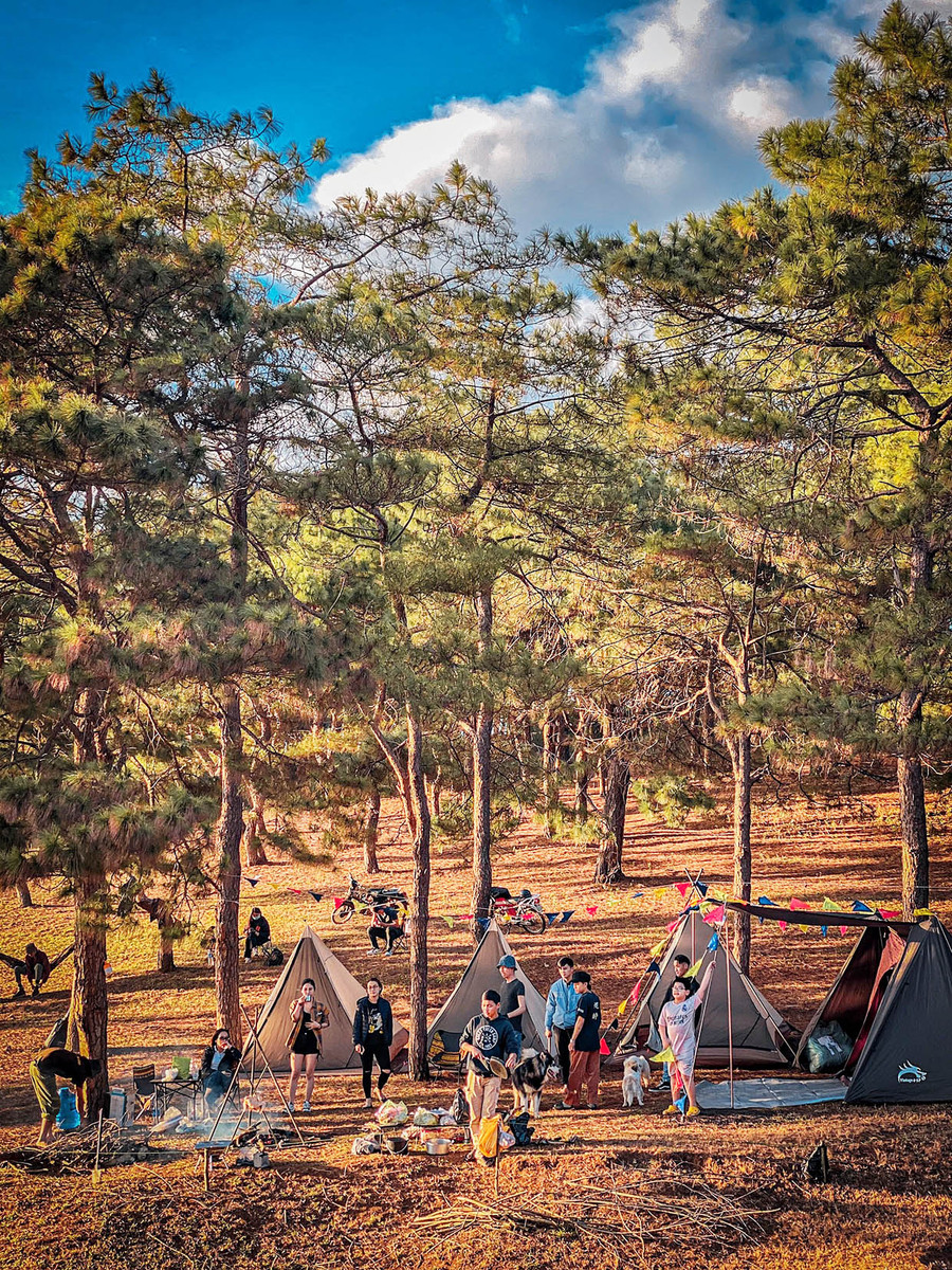 Gia Lai có nhiều địa điểm cắm trại tuyệt đẹp và hoàn toàn miễn phí. Ảnh: Hoàng Ngọc