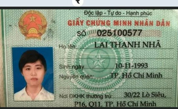 Lai Thanh Nhã chuyên lừa đảo du khách trước các dịp lễ tết. Ảnh Công an cung cấp