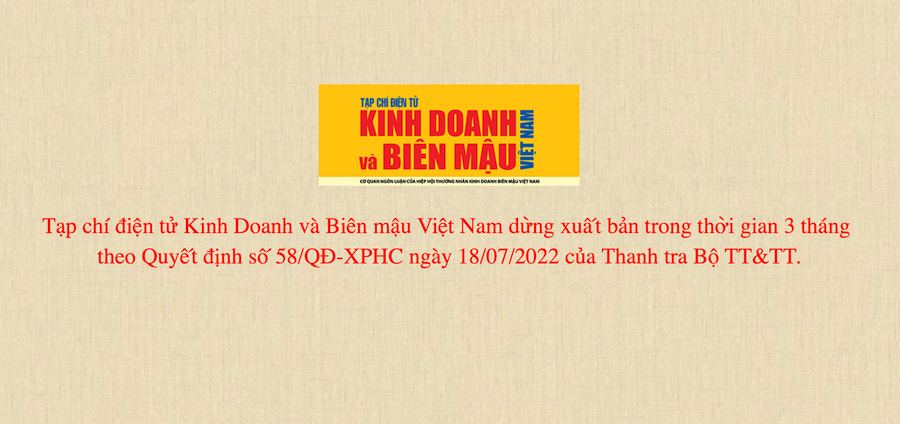 Tạp chí điện tử Kinh doanh và Biên mậu Việt Nam bị đình chỉ hoạt động 3 tháng. Ảnh chụp màn hình 